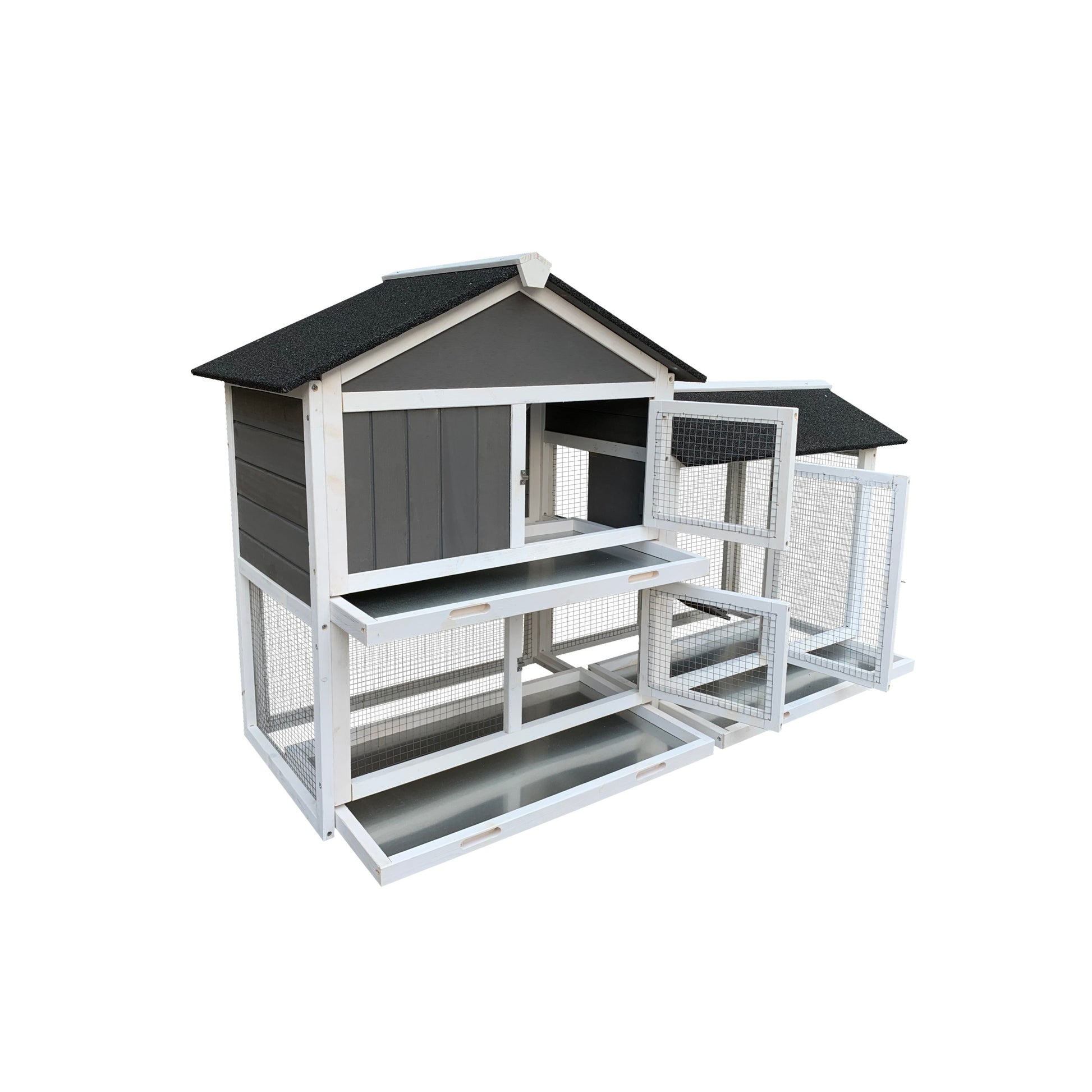 Crystal  Outdoor Rabbit Hutch With Walking Cage