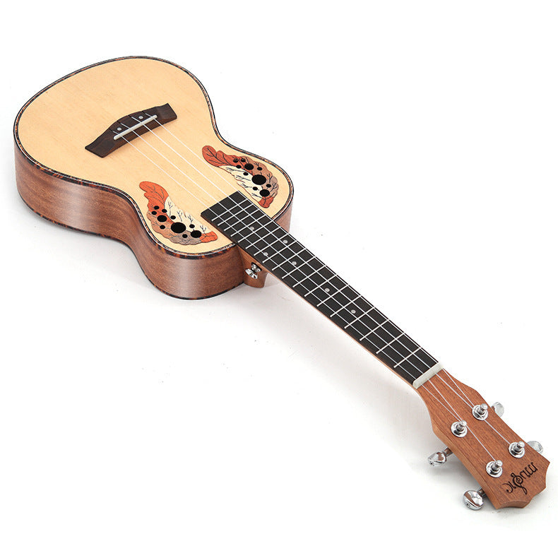 Crystal  Spruce Grape Hole Ukulele