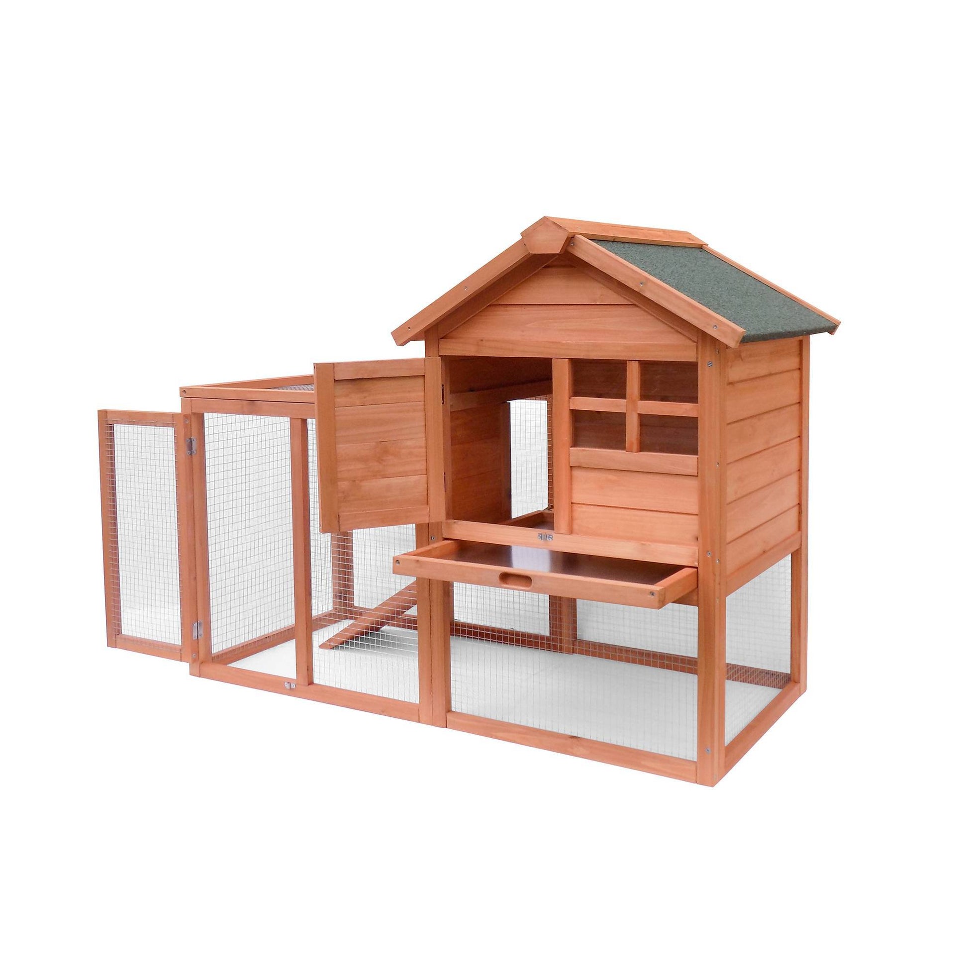 Crystal  Wooden Rabbit House &Chicken Coop Kennels