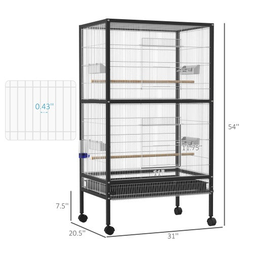 Crystal  Bird Cage And Accessories