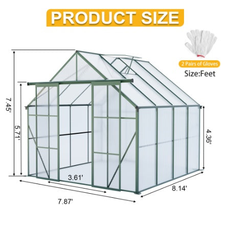 Crystal  Walk-in Greenhouses For Outdoor Backyard In All Season