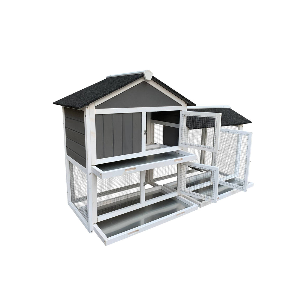Crystal  Outdoor Rabbit Hutch With Running Cage